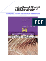 New Perspectives Microsoft Office 365 and Excel 2016 Comprehensive 1st Edition Parsons Test Bank