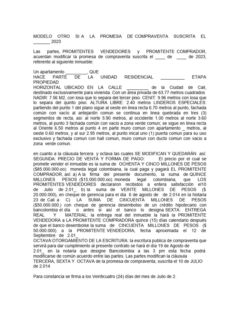modelo-otro-si-a-la-promesa-de-compraventa-suscrita-el-pdf-ley-de