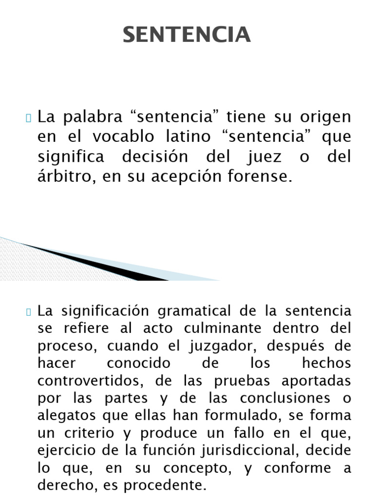 Tipos y Estructura de Sentencias Jurídicas | PDF | Sentencia (ley