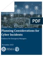Fema - Planning Considerations Cyber Incidents - 2023