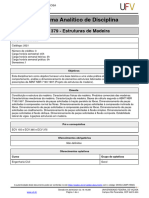 Programa Analitico-Estruturas de Madeira