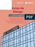 Aviso de Riesgo Comercializacion Ilegal Gardasil 9 03082023