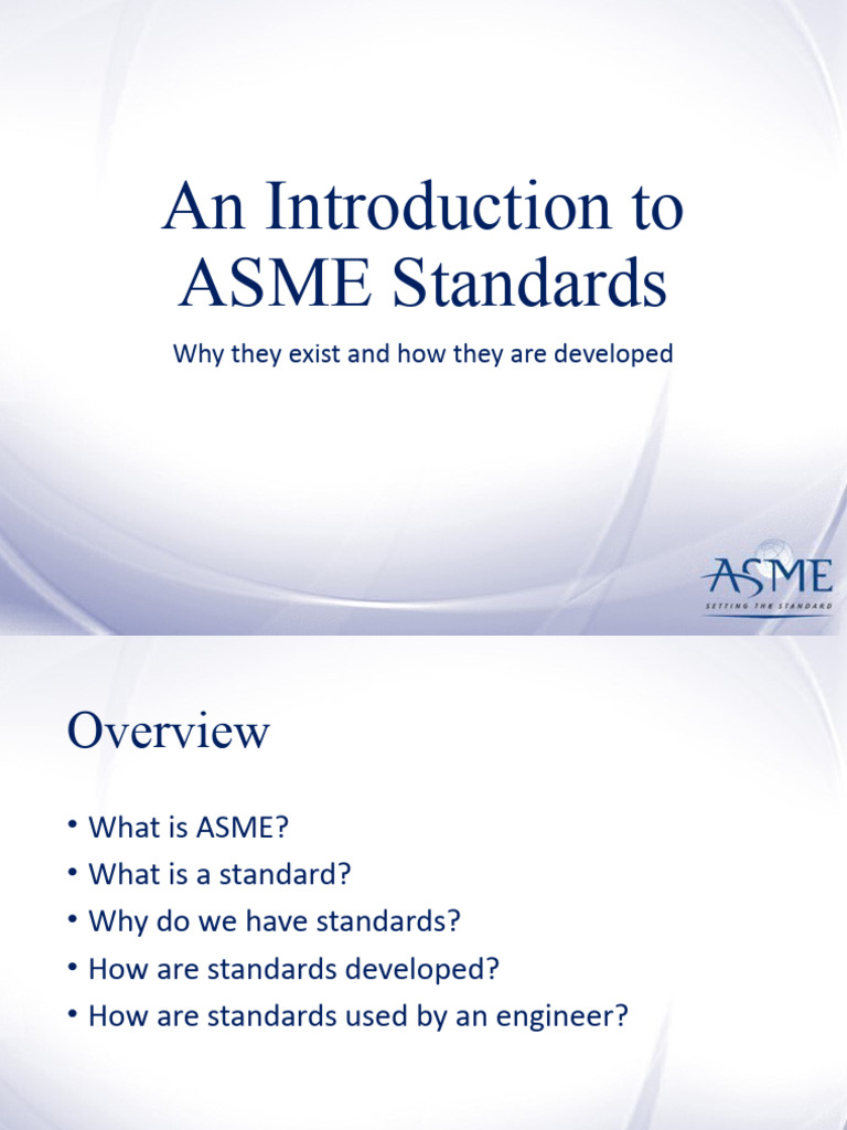 Asme Code Presnt | PDF | Standardization | Safety