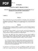 TAWANG MULTI-PURPOSE COOPERATIVE v. LA TRINIDAD WATER DISTRICT, G.R. No. 166471, March 22, 2011