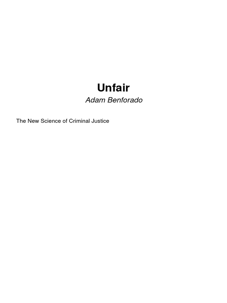 Unfair: The Science of Justice Injustice | PDF | Solitary Confinement ...
