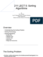 DSAL-211-Lecture 5 - Sorting Algorithms