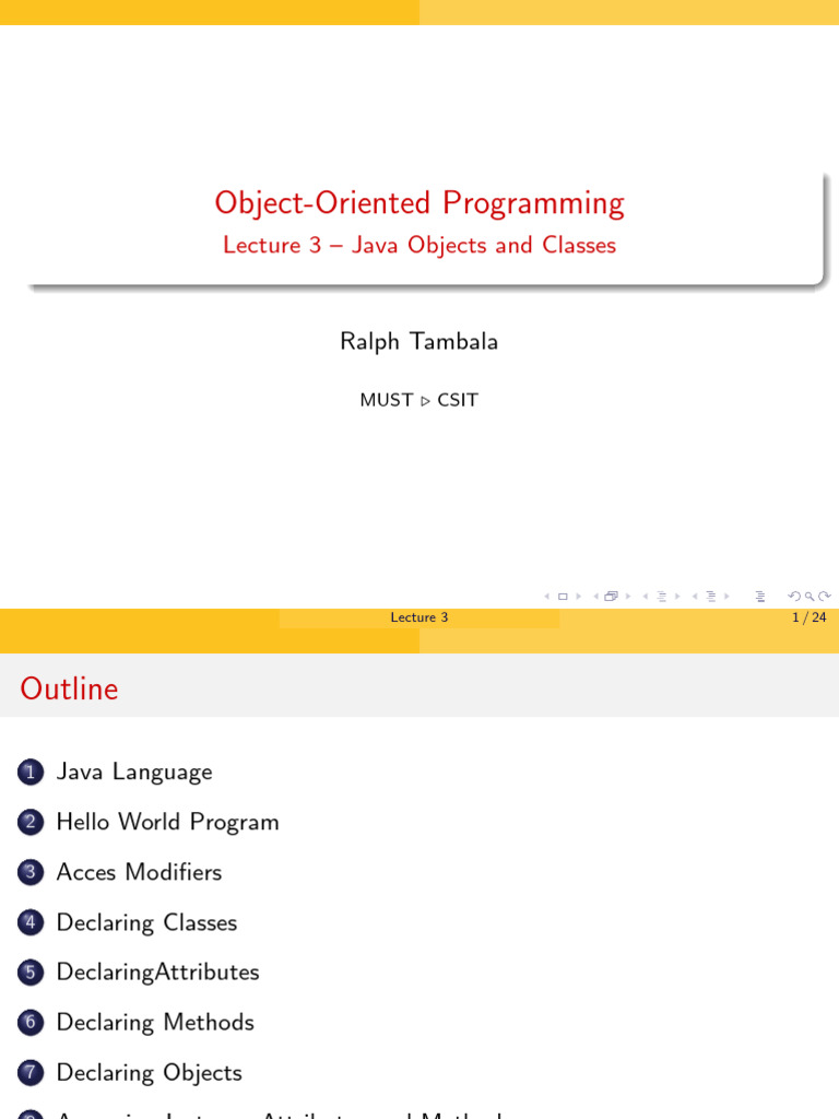 Lecture 03 v2 | PDF | Java (Programming Language) | Programming image.