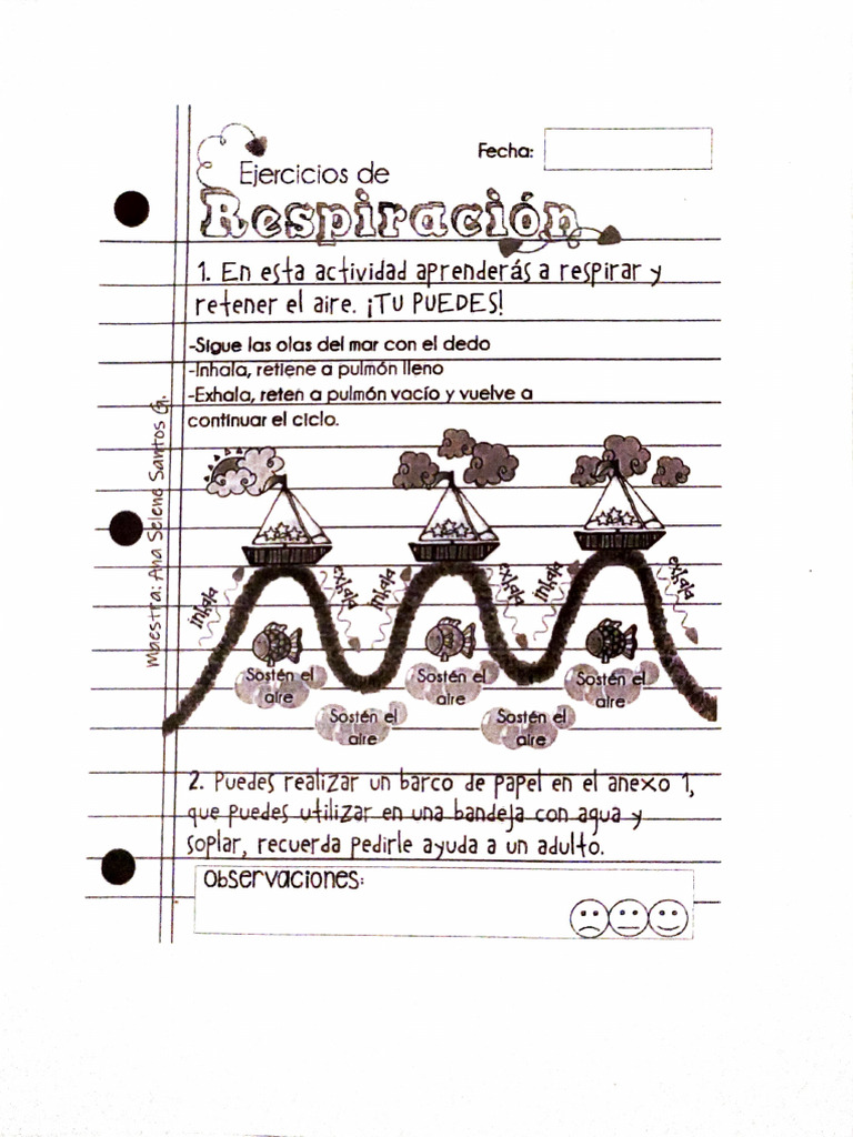 Ejercicios de Respiración para Niños | PDF | Artes del Lenguaje y ...