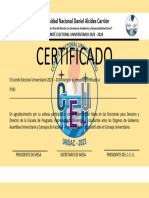 Certificado para Miembros de Mesa