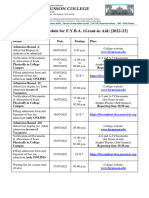 Admission Schedule For F.Y.B.A. (Grant-In Aid) (2022-23) : WWW - Fergusson.edu