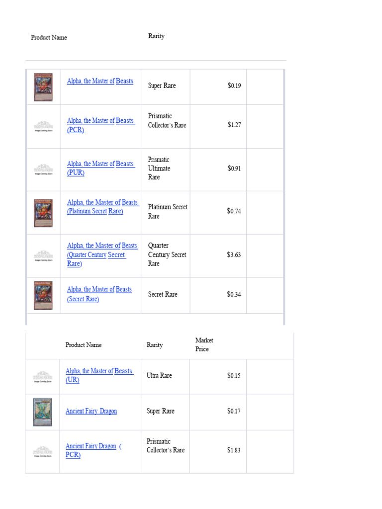 Yu-Gi-Oh! Card Price Guide 2023 | PDF