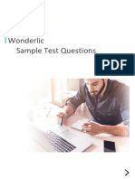 Wonderlic Sample Test Q and A