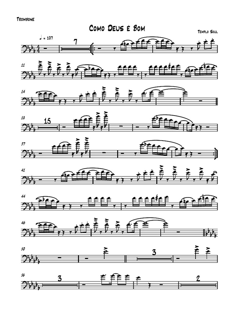 Como deus bom 2020 trombone pdf