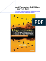 Organizational Psychology 3rd Edition Jex Test Bank