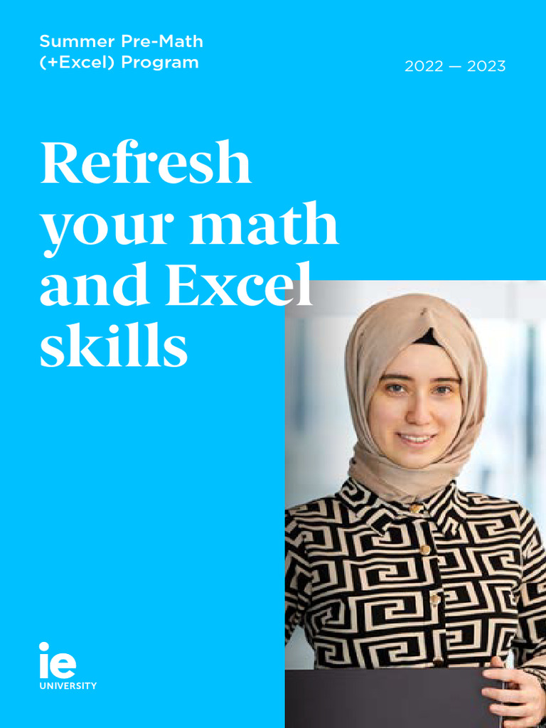Ieu summer pre math program 2022 pdf mathematics microsoft excel