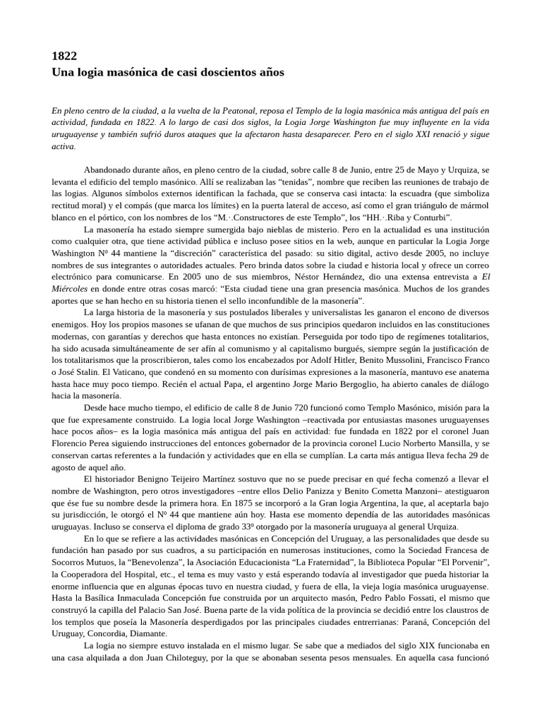 Capitulo Logia En Historias Casi Desconocidas De Cdelu 2019 Pdf
