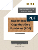 Reglamento de Organizacion y Funciones ROF Calango