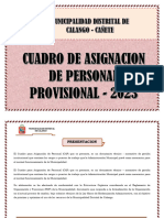 Cuadro de Asignacion de Personal CAP 2023 Calango