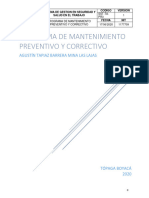 PROGRAMA DE MANTENIMIENTO PREVENTIVO Y CORRECTIVO Agustín