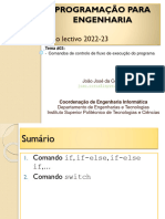 Programação para Engenharia: Ano Lectivo 2022-23