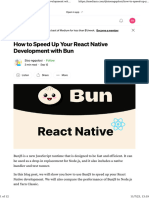 How To Speed Up Your React Native Development With Bun by Siso Ngqolosi Sep, 2023 Medium