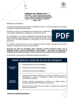 Agenda 1 Unidad I Selección y Desarrollo Del Tema de Investigación