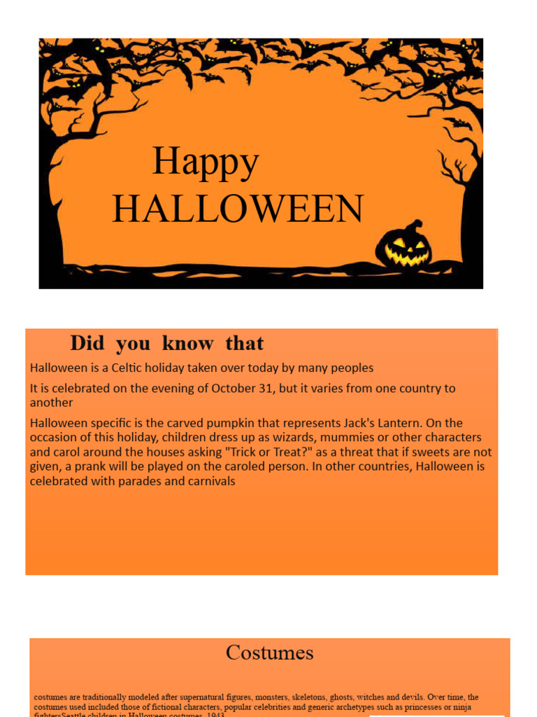 HALLOWEEN PDF Halloween Trick Or Treating
