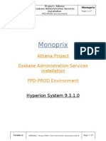 Monoprix PROD 11 Sys9310 EAS Essbase Administration Install