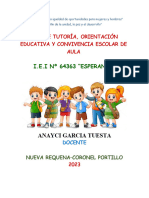 Plan de Tutoría Del Aula