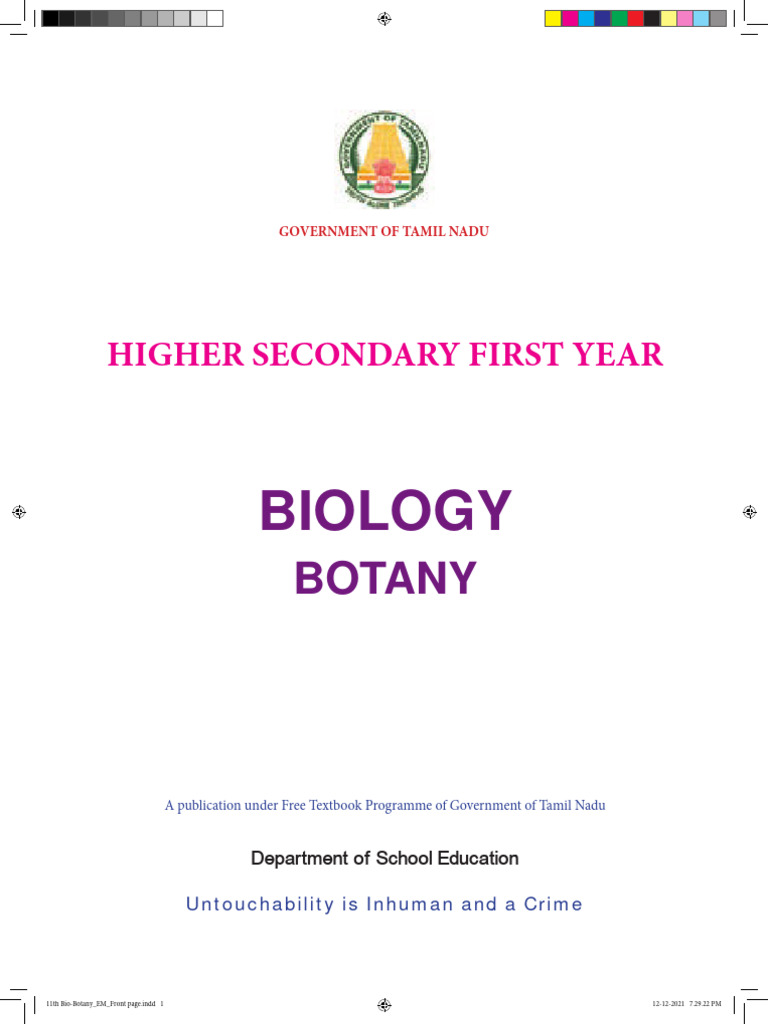 11th Biology-Botany English Medium Text | PDF | Virus | Organisms