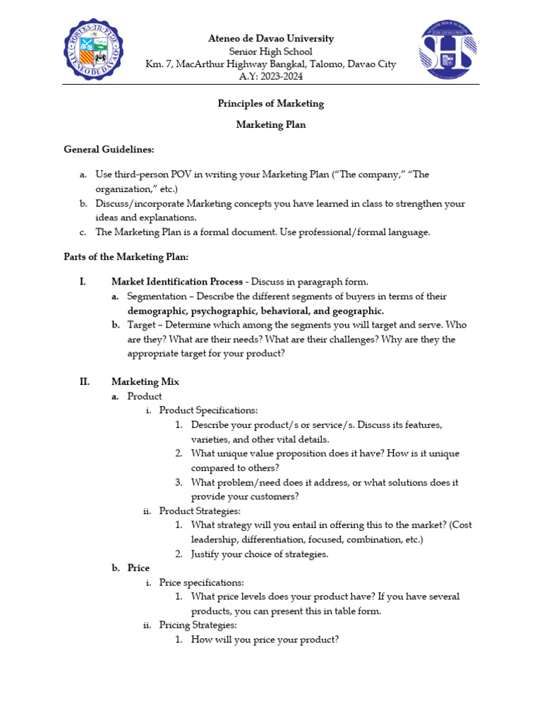 principles-of-marketing-marketing-plan-format-pdf-swot-analysis