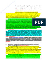 Discusión Resultados Pre Experimental - Ejemplo