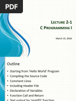 Lecture2 1 C Programming I