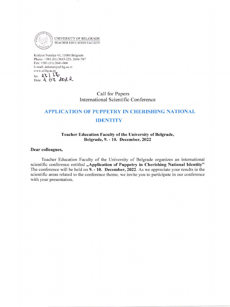 Open Call Puppetry in Education PDF Human Communication Science