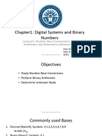 Lecture2 Chapter1 - Number Base Conversions, Binary Arithmetic, and Determine Unknown Radix