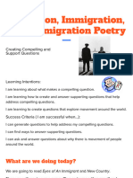 Migration, Immigration, and Immigration Poetry: Creating Compelling and Support Questions