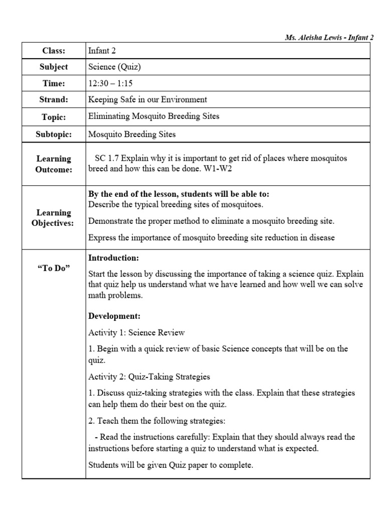 Science - Lesson Plans - Sep 25 - 29 | PDF | Natural Environment | Learning