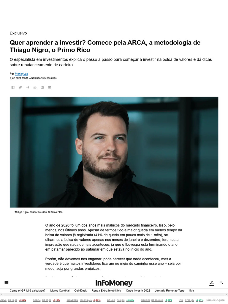 Metodologia ARCA para Investidores | PDF | Renda fixa | Economias