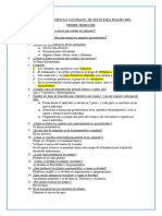 Preguntas de Ciencias Naturales de 6to para Examen Del Primer Quimestre