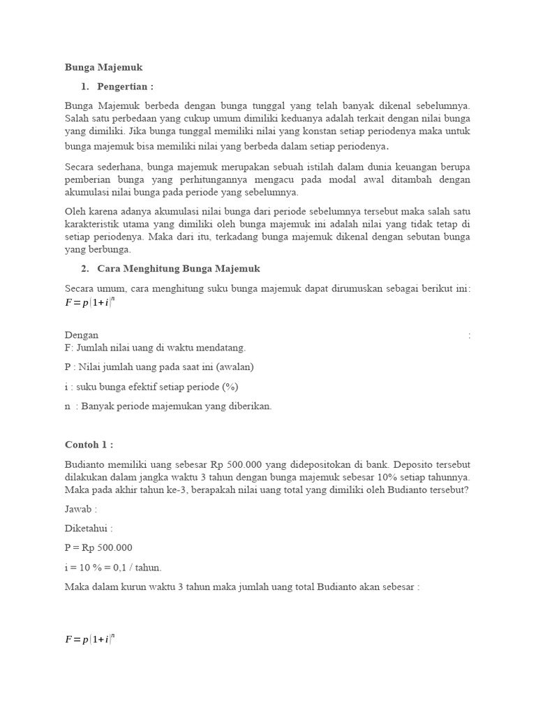 Materi Bunga Majemuk Pdf