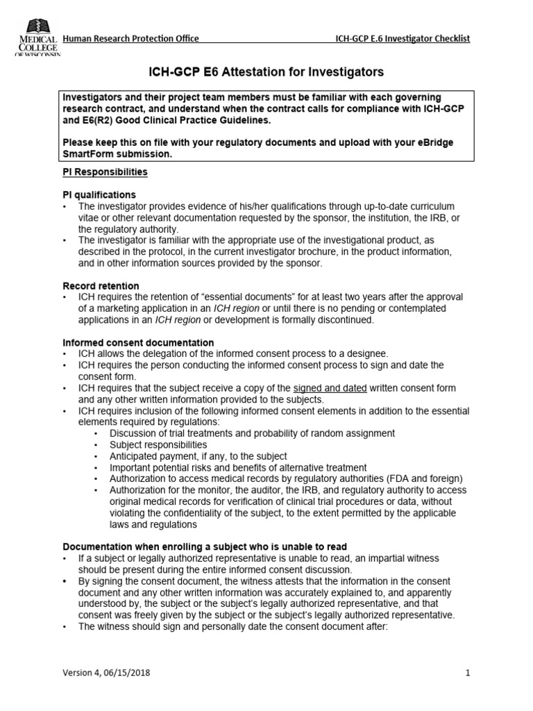 Irb form ichgcpe6 pi attestation pdf clinical trial institutional