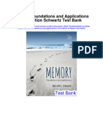 Memory Foundations and Applications 3rd Edition Schwartz Test Bank