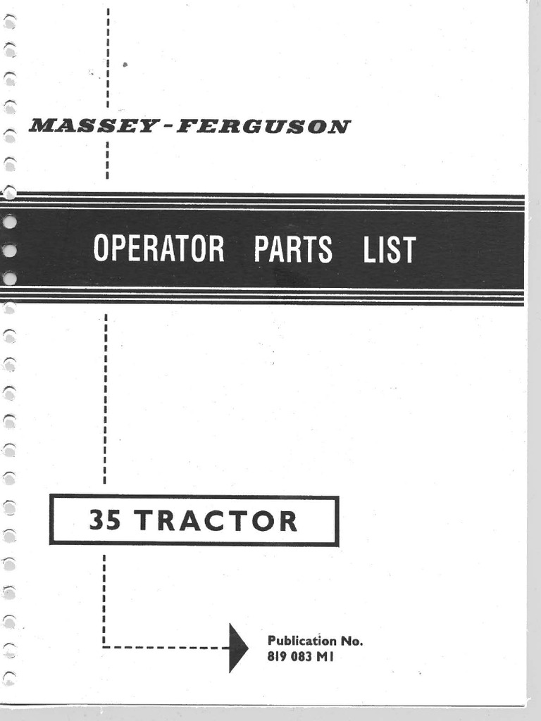 MASSEY FERGUSON 35 PARTS MANUAL intelligence overview