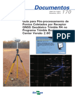 Guia para Pós-Processamento de Pontos Coletados Por Receptor GNSS Geodésico Trimble R4 No Programa Trimble Business Center Versão 2.