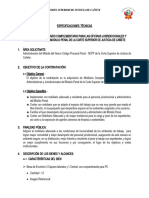 Especificaciones Técnicas Muebles de Oficinas