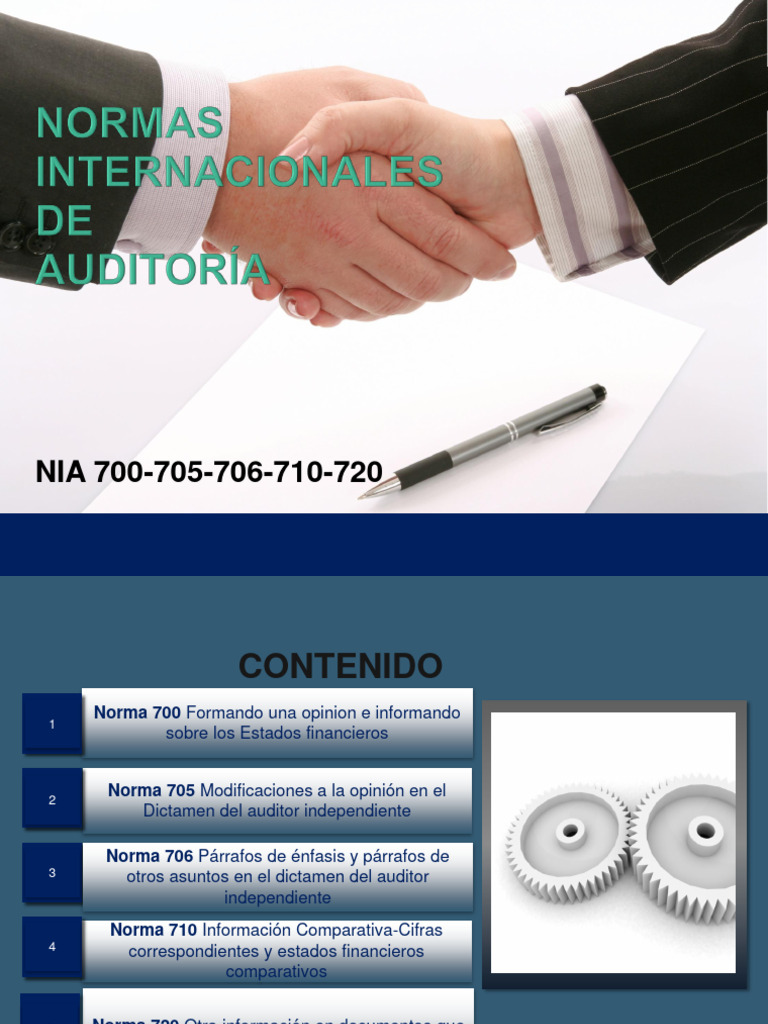 Normas Internacionales de Auditoría NIA 700-720 | PDF | Auditoría ...