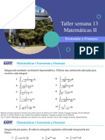 Semana 13 - Taller Matemáticas II