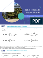 Semana 11 - Taller Matemáticas II