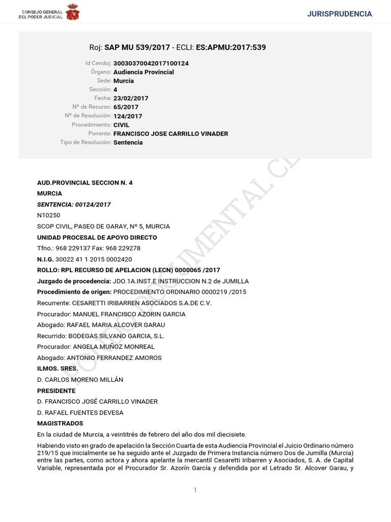 Sentencia | Descargar gratis PDF | Sentencia (ley) | Caso de ley