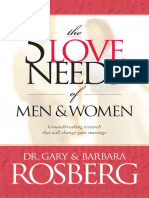 Las 5 Necesidades Amorosas de Hombres y Mujeres Barbara Rosberg